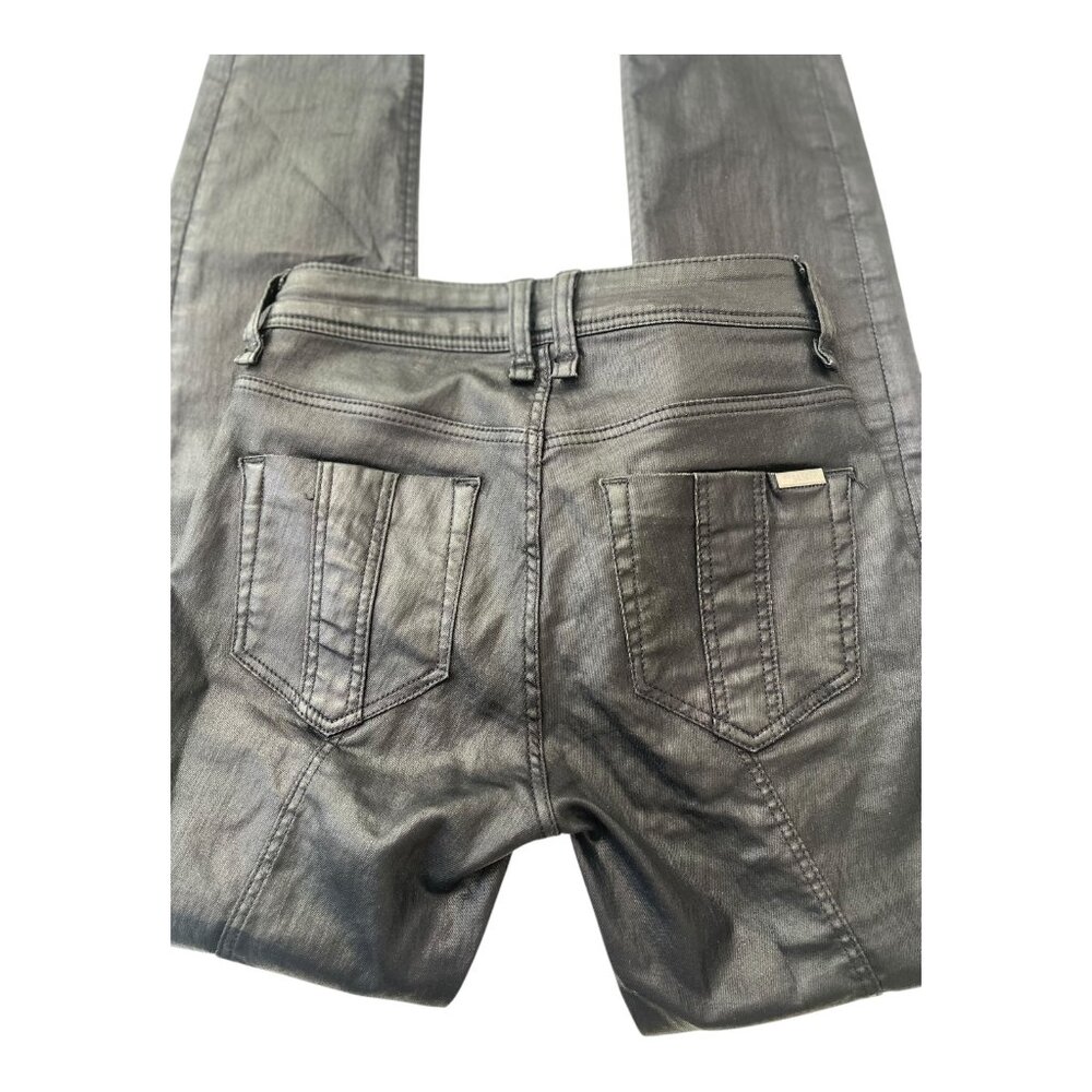 Size 24W Burberry Pilton Skinny Ankle Stretchy Jeans Women's Burgundy Authentic - Picture 9 of 14